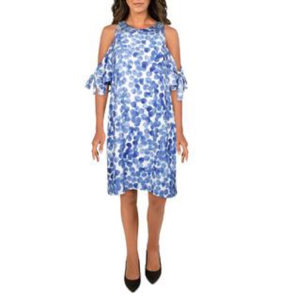 Plus Size London Times Cold Shoulder Dress - Picture 10 of 10